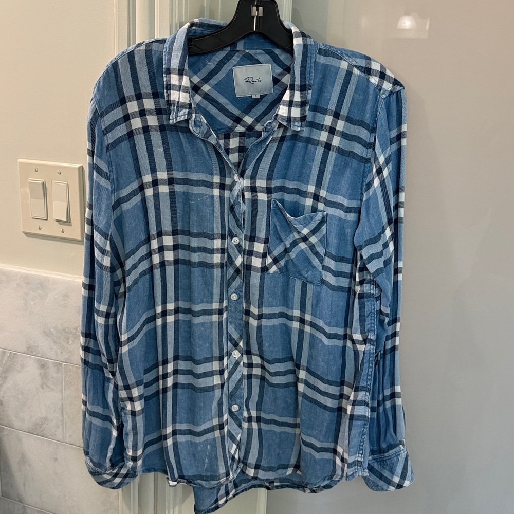 Rails Plaid Button Down Shirt size L